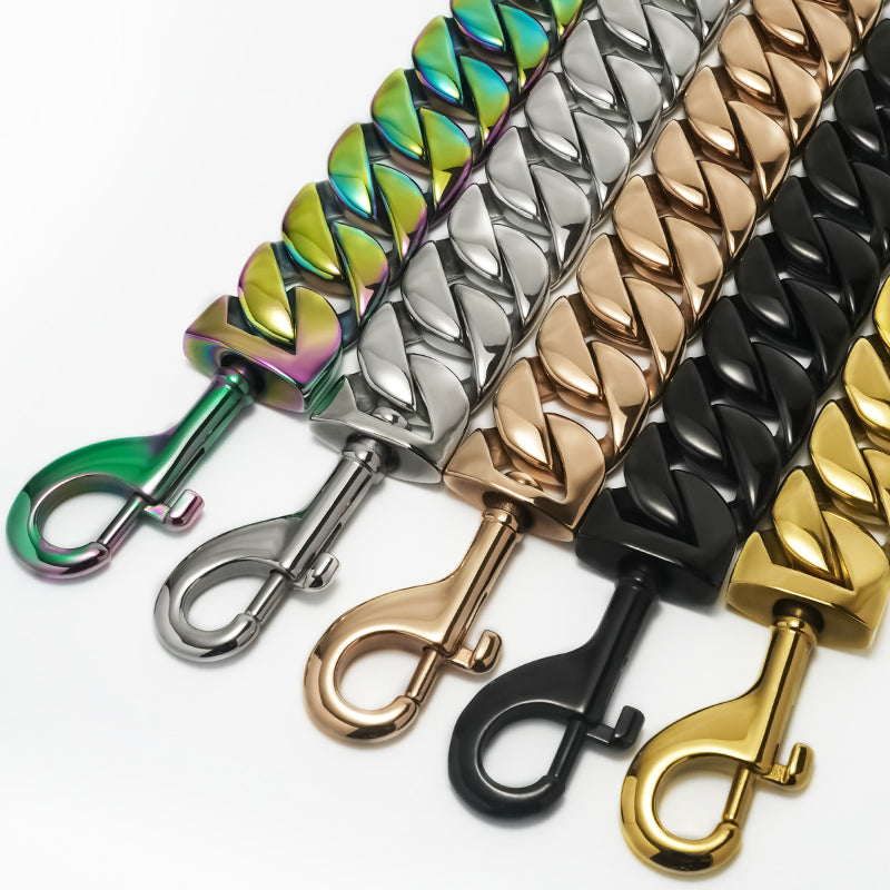 Lux Stainless Steel Cuban Link “Dog Leash”